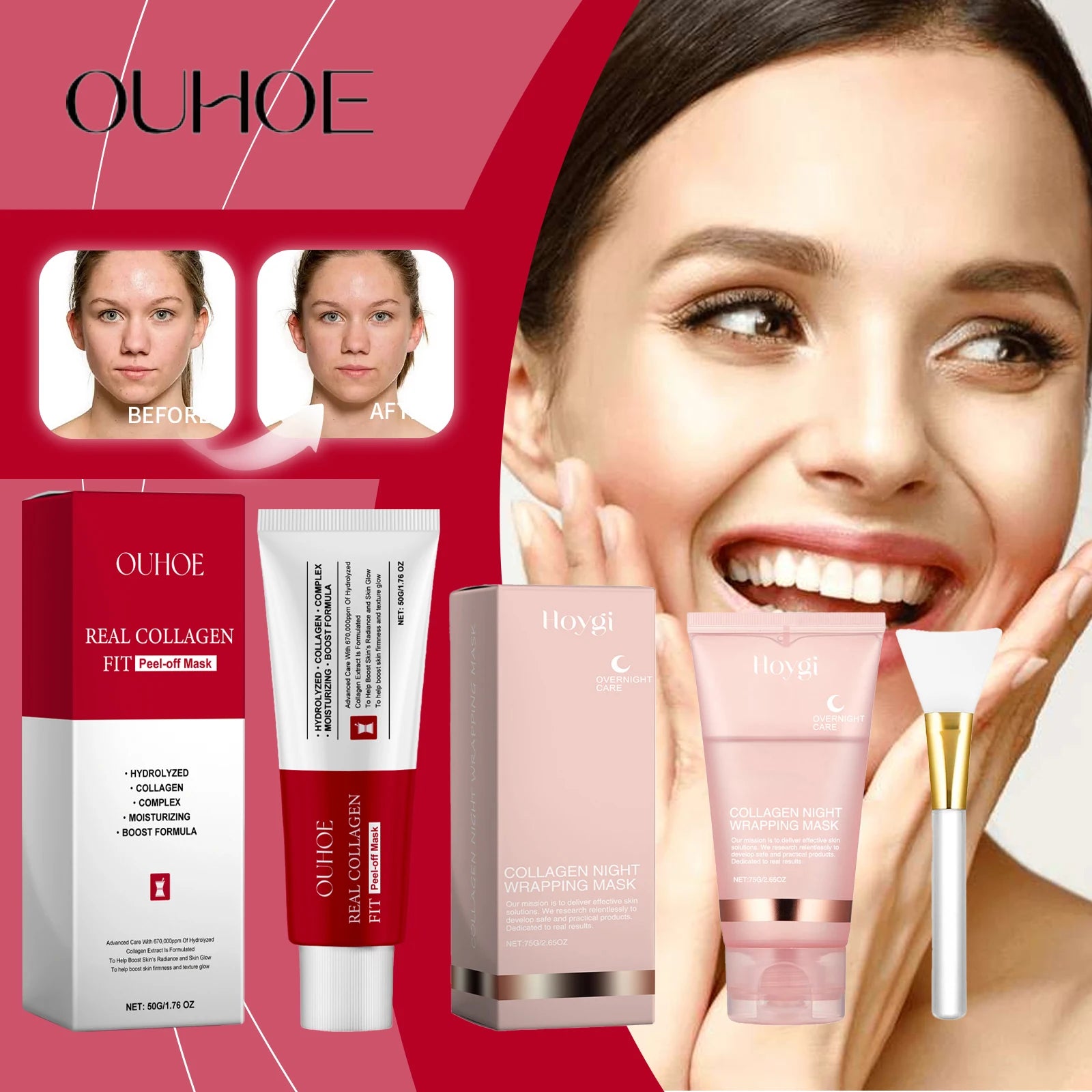 Ouhoe Glow Collagen Peel Mask
